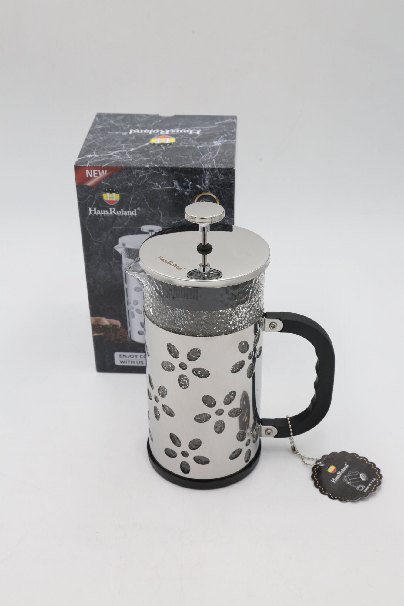 Чайник заварочный поршневой Френч-пресс HAUS ROLAND HR504-1 1000ml 1шт 1х24