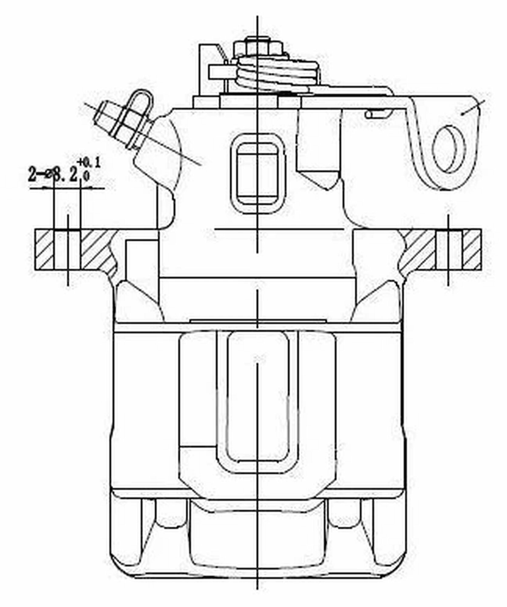 Суппорт торм. для а/м Skoda Octavia (96-)/VW Golf IV (97-) зад. лев. d 38мм (CF 182009) TRIALLI CF182009