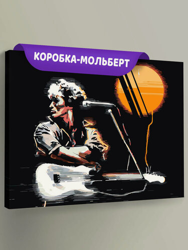 Изображение товара Картина по номерам на холсте с подрамником "Группа Кино: Виктор Цой арт" Раскраска 40x50 см, Музыканты Знаменитости Люди