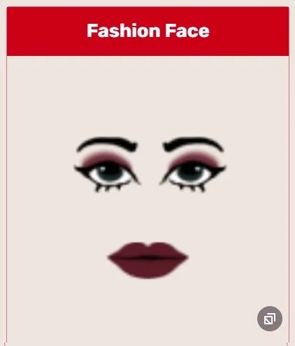 Карта сбора кода лица FASHION FACE