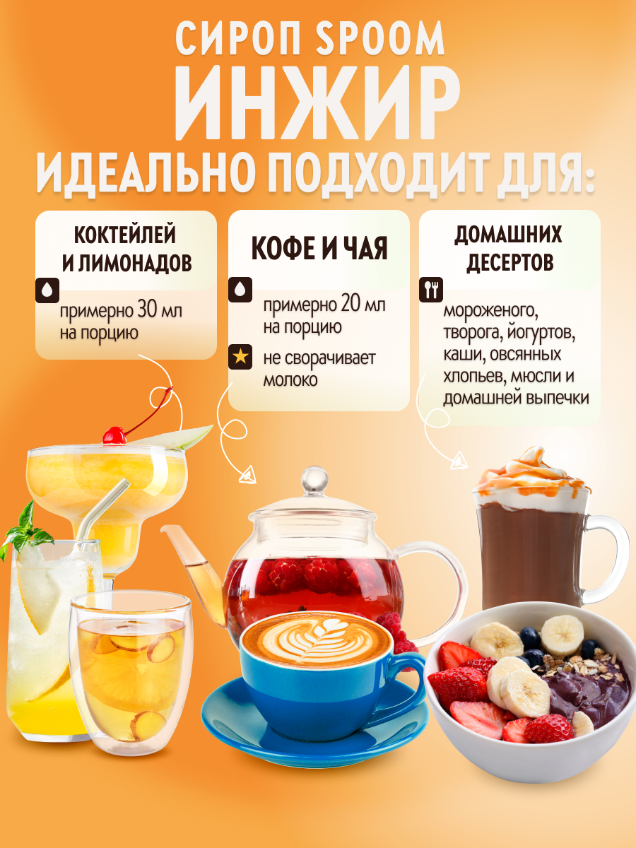 Сироп SPOOM Инжир 1 л — фото 1