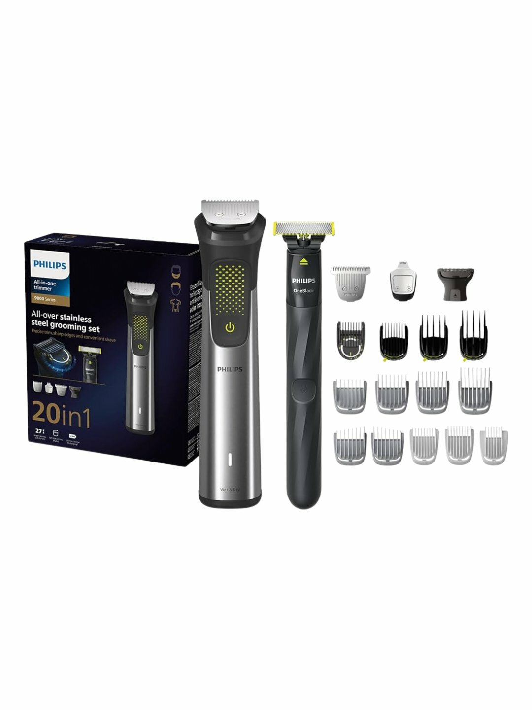 Триммер Philips MG9553/15, универсальный, 20 в 1, нержавеющая сталь