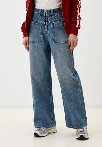 Джинсы QWENTINY, размер M, синий