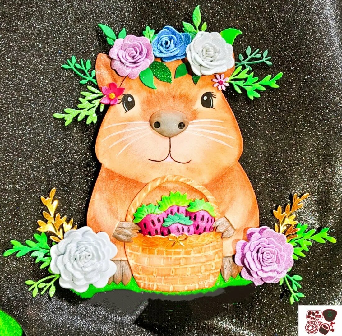 Металлические штампы леeft Цветочный медведь для скрапбукинга