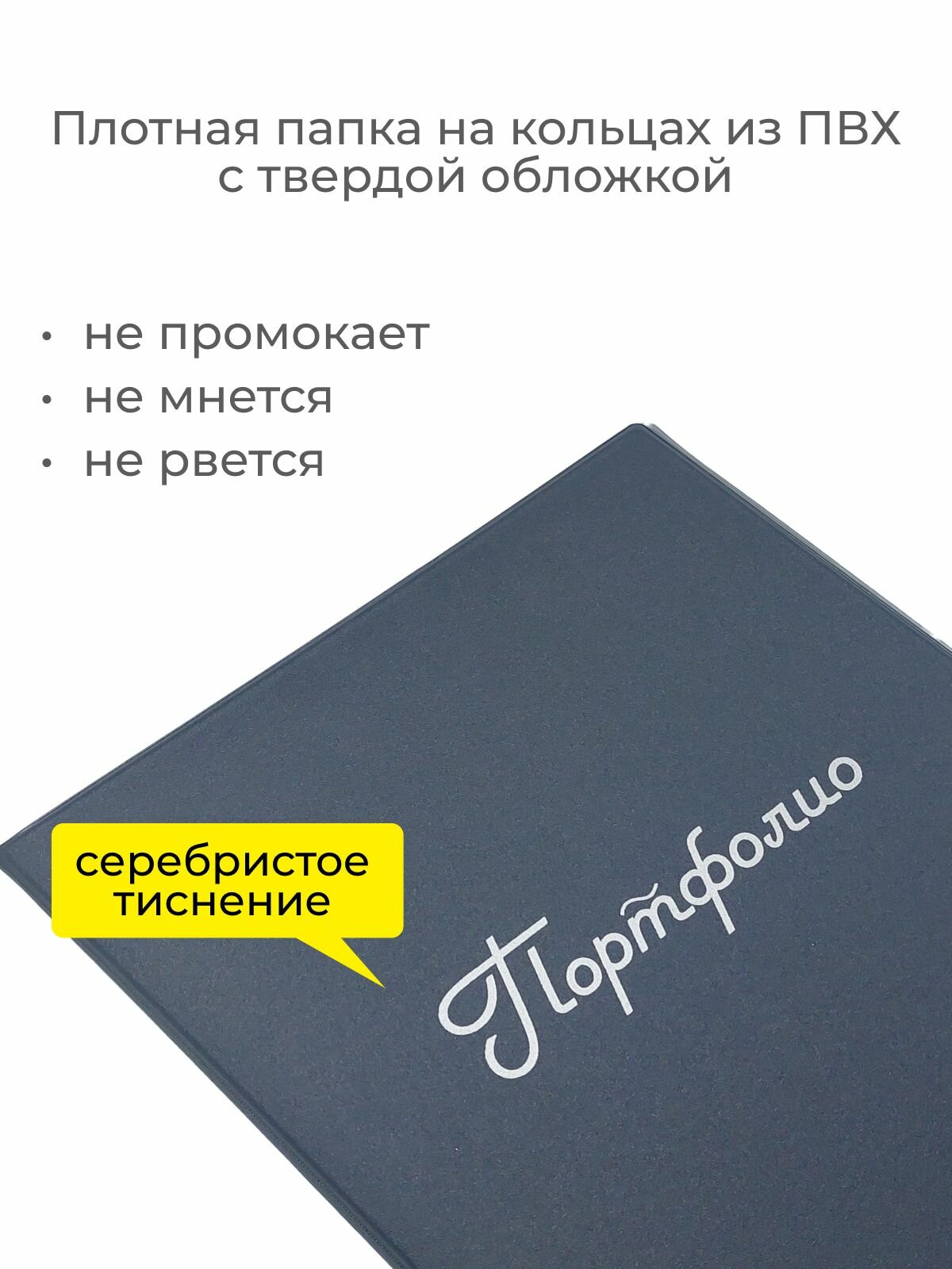 Папка портфолио А4, синяя, для школьников, для дошкольников ПВХ, А4, dpskanc — фото 1