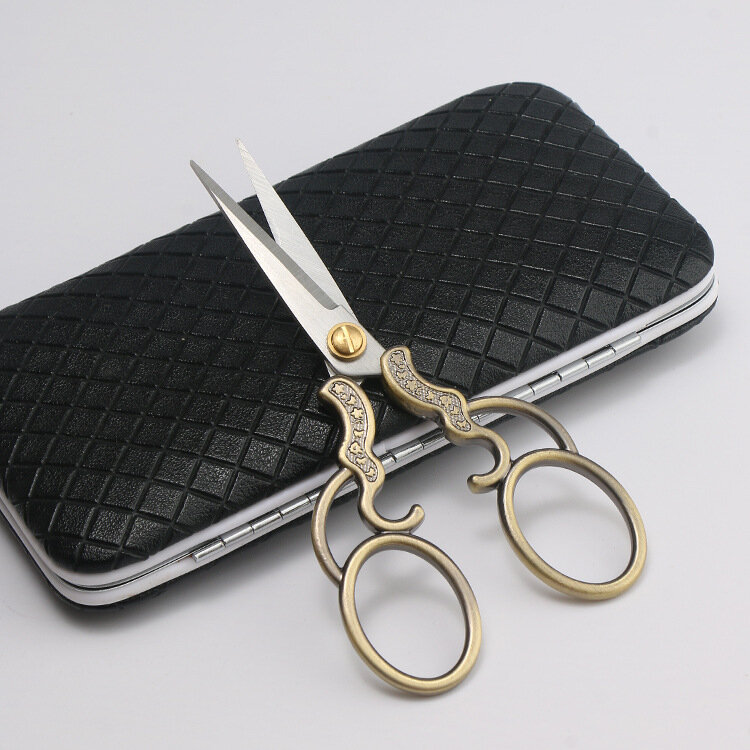 Ножницы винтажные бронзовые 13 см для рукоделия и творчества — фото 1