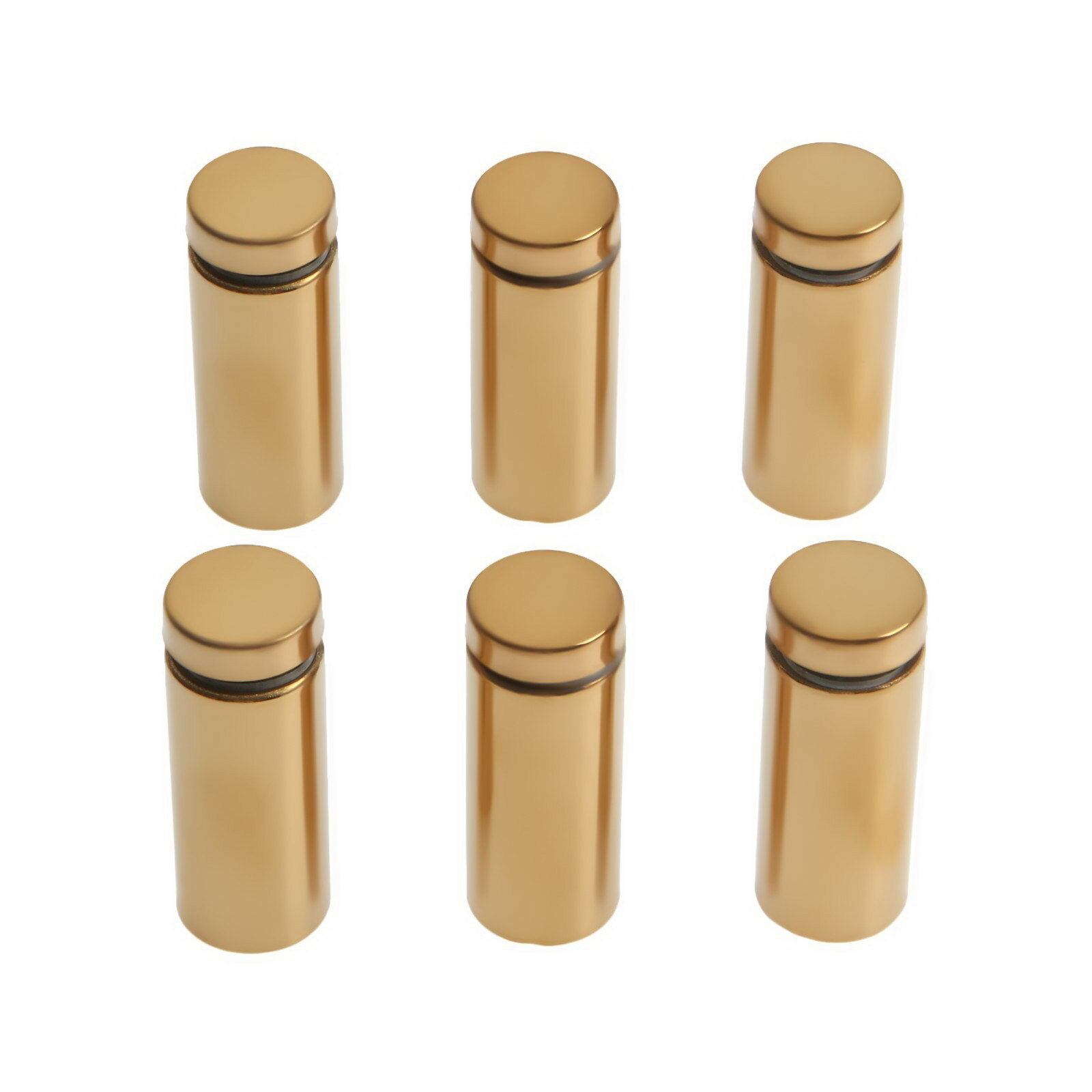 Дистанционный держатель для табличек 16x40 мм цвет золото набор 6 шт.