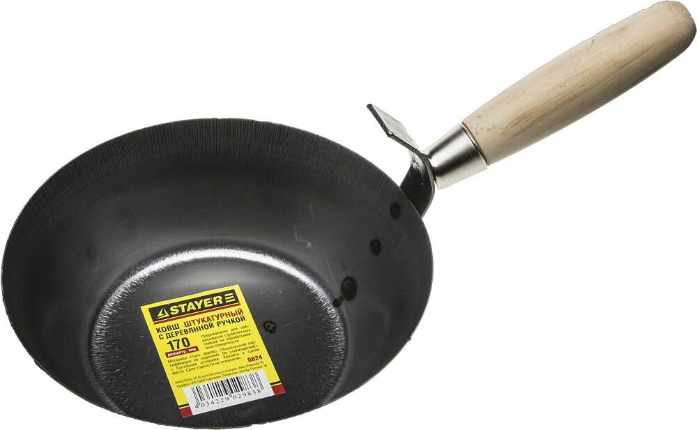 Штукатурный ковш STAYER 170 мм деревянная рукоятка 0824