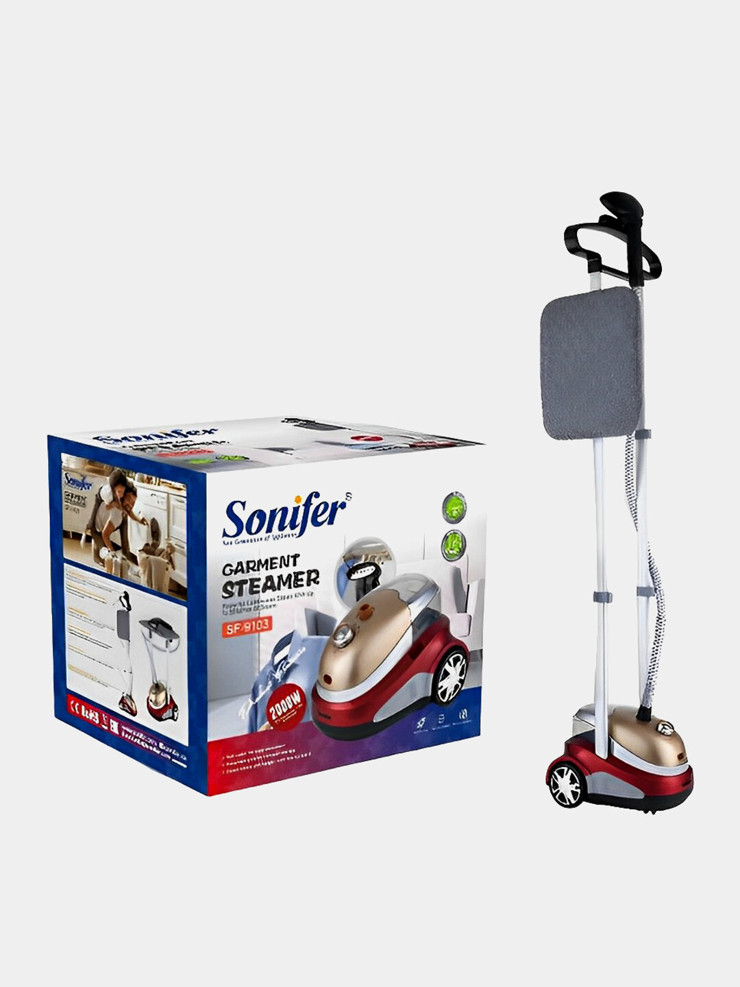 Отпариватель SONIFER SF-9103, 2000Вт, 1.6л, телескопическая стойка