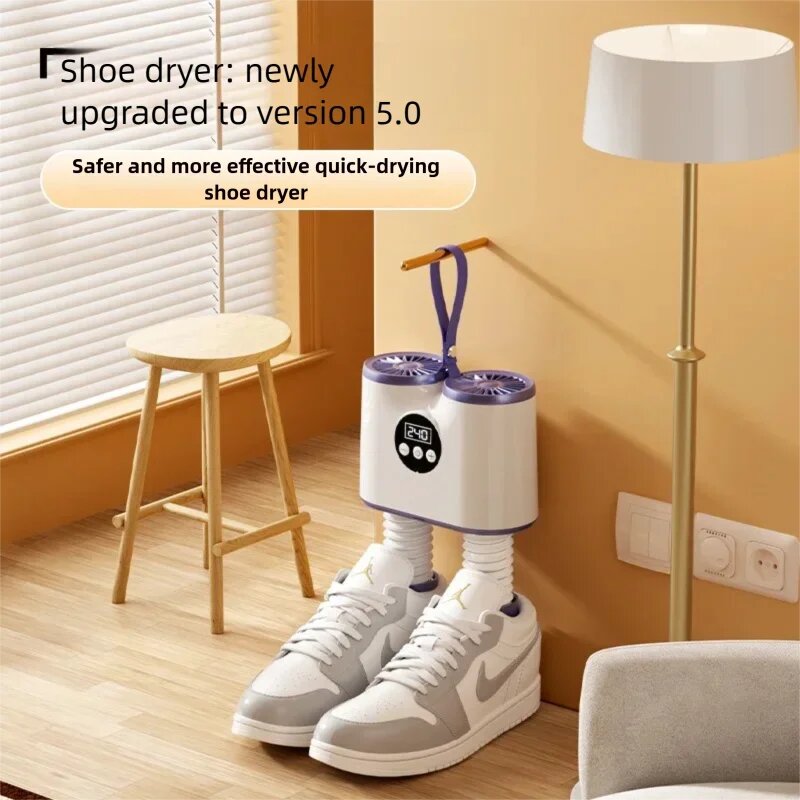 Сушилки Для Обуви Xiaomi Электрическая сушилка для обуви Xiaomi Youpin Smart Timer 55 ° C Постоянная температура Теплый воздух Быстросохнущая УФ-стерилизация Дезодорация Выдвижной, White, Великобритания