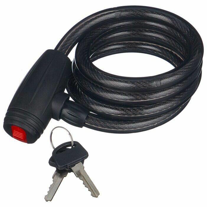 Замок велосипедный GOLDEN KEY Черный 12*1200мм GK-102.113