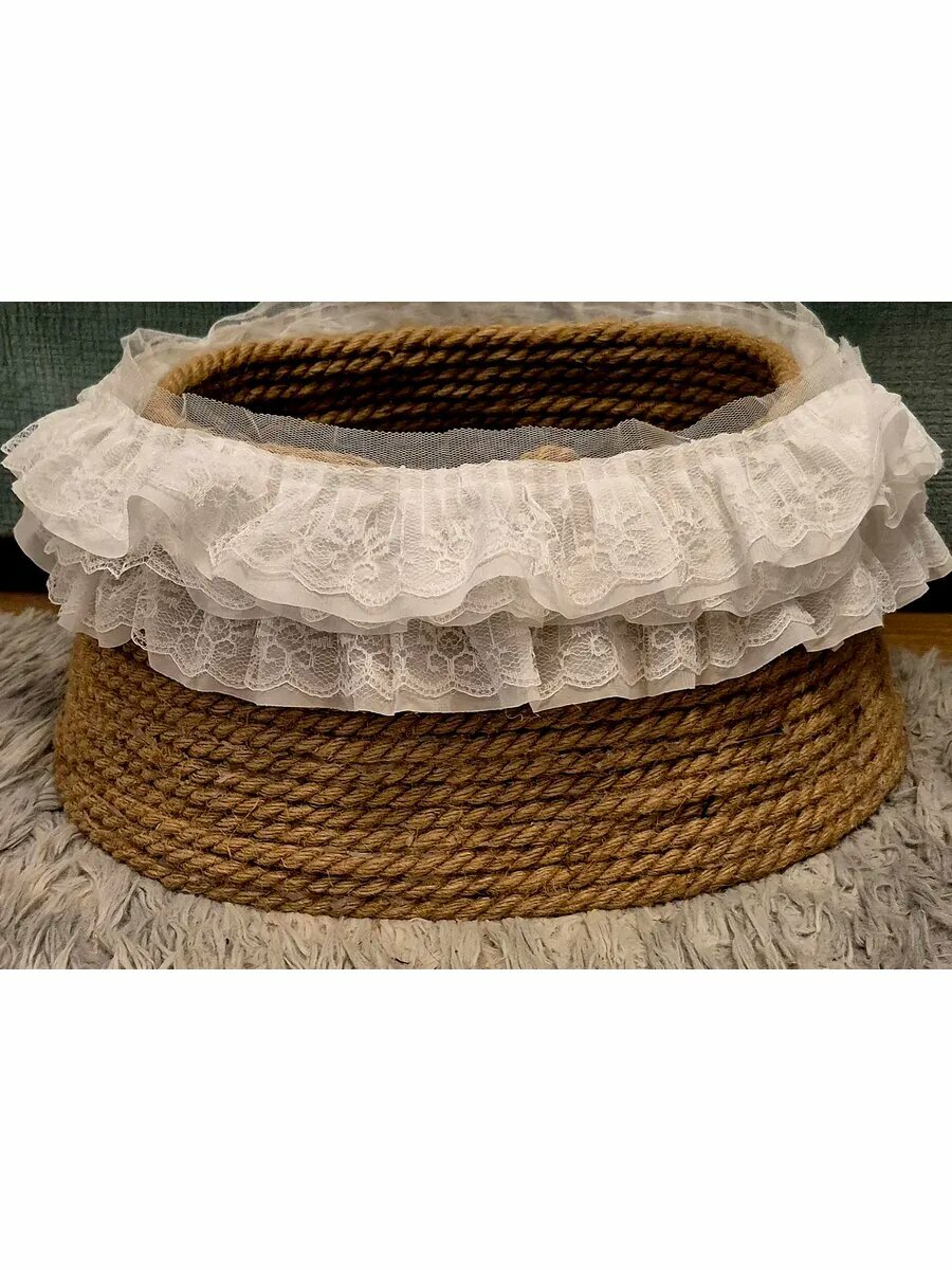 Корзина (юбка) из джута для елки (крестовина 60 см.)