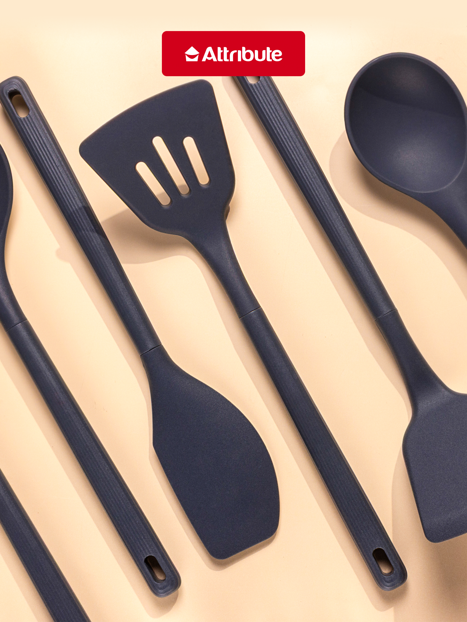 Набор кухонных принадлежностей на подставке ATTRIBUTE "AZURE " 10 предметов — фото 1