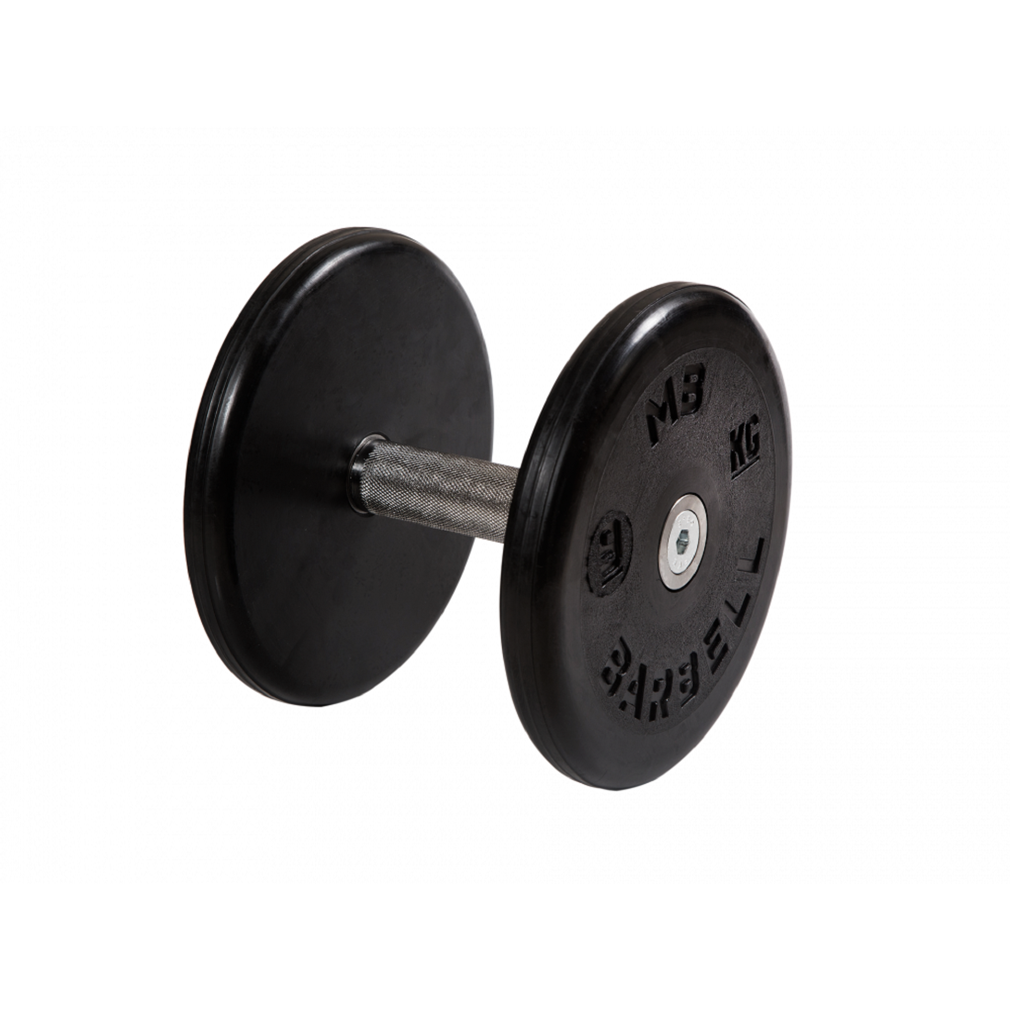 Гантель "классик" MB Barbell с вращающейся ручкой, хром 9 кг