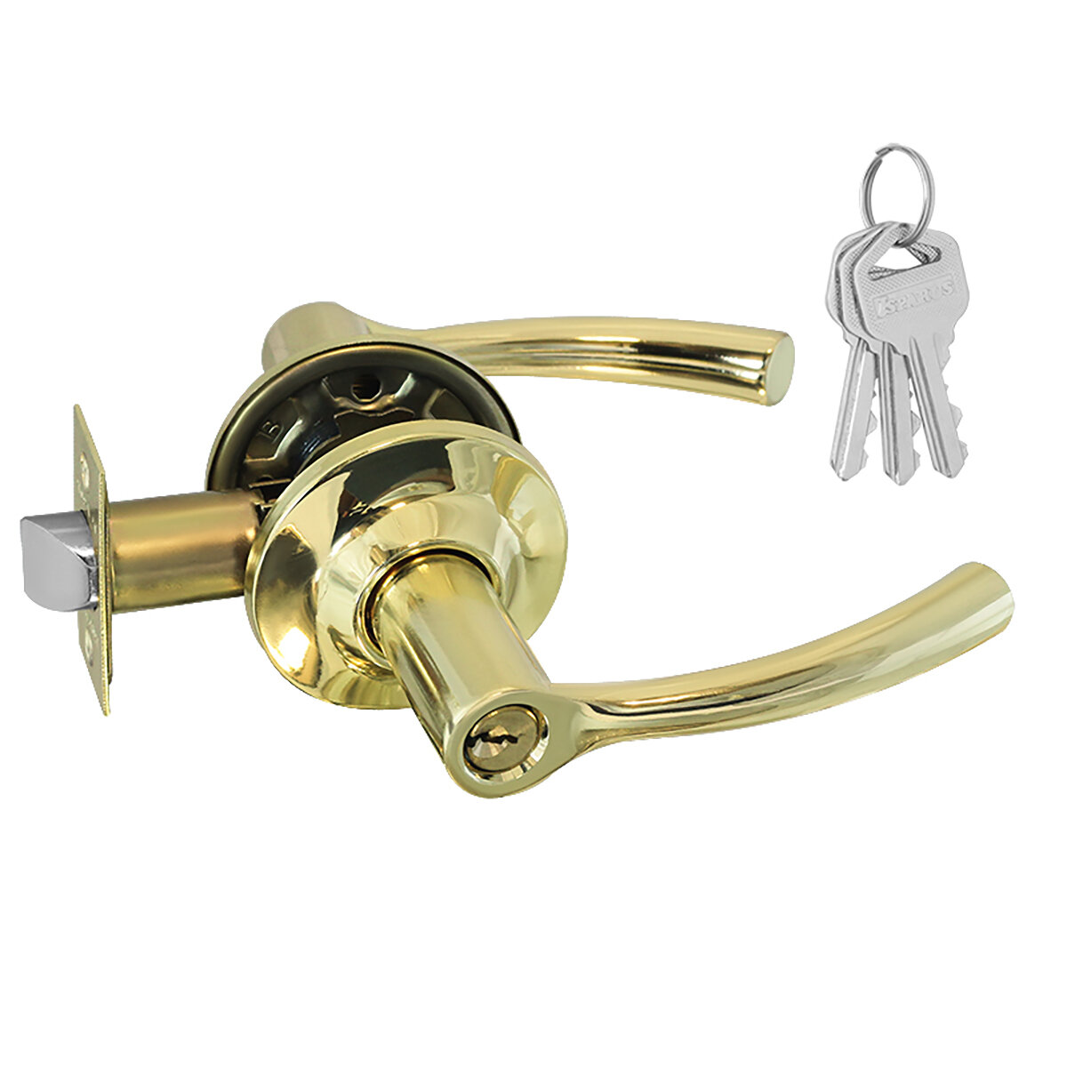 Ручка-защелка Нора-М Isparus ТТ1-01 ключ/фиксатор золото