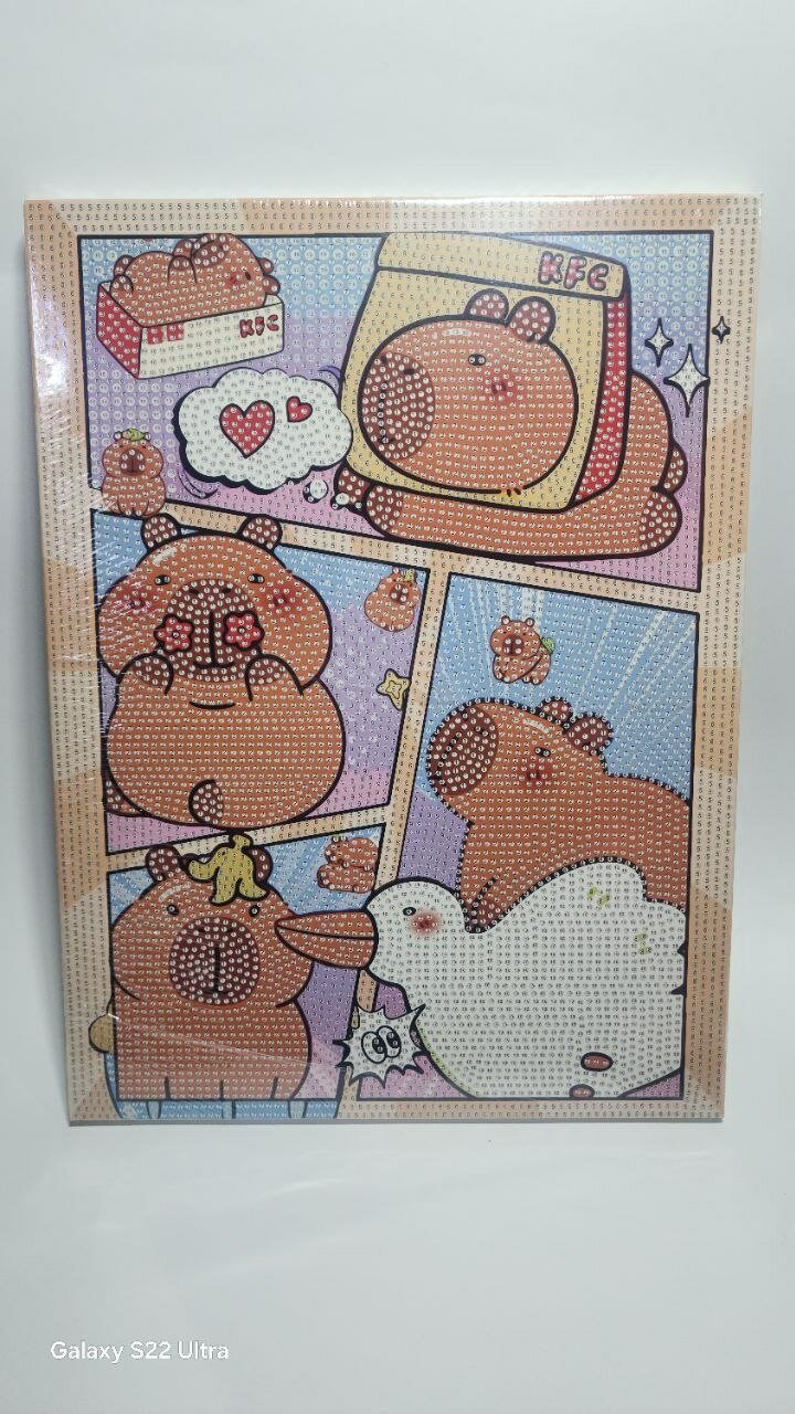 Алмазная мозаика, на подрамке, картина кристаллами, набор творчества для детей