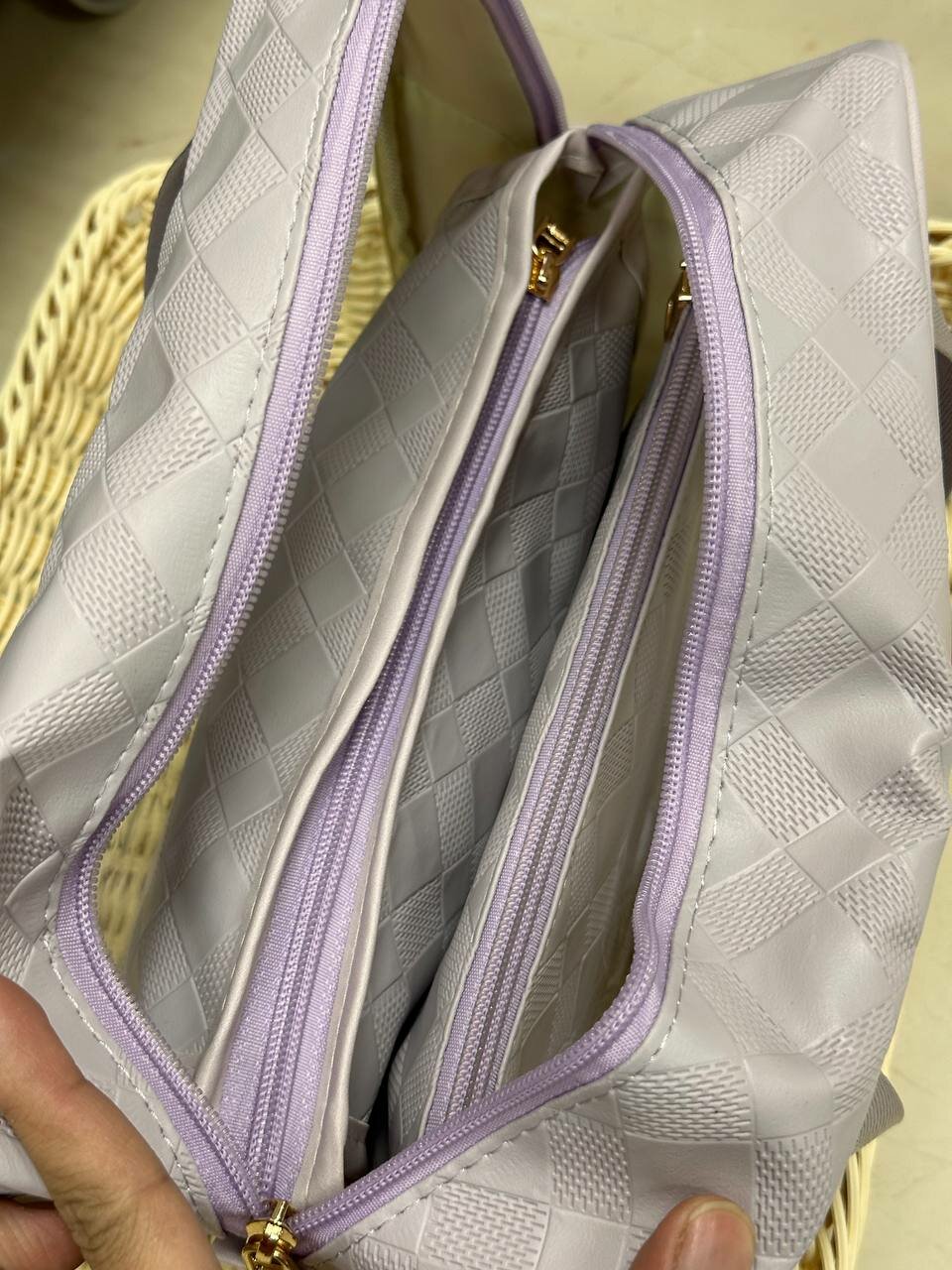 Комплект косметичек ширина: 15 см., высота: 20 см., длина: 15 см., , фиолетовый — фото 1