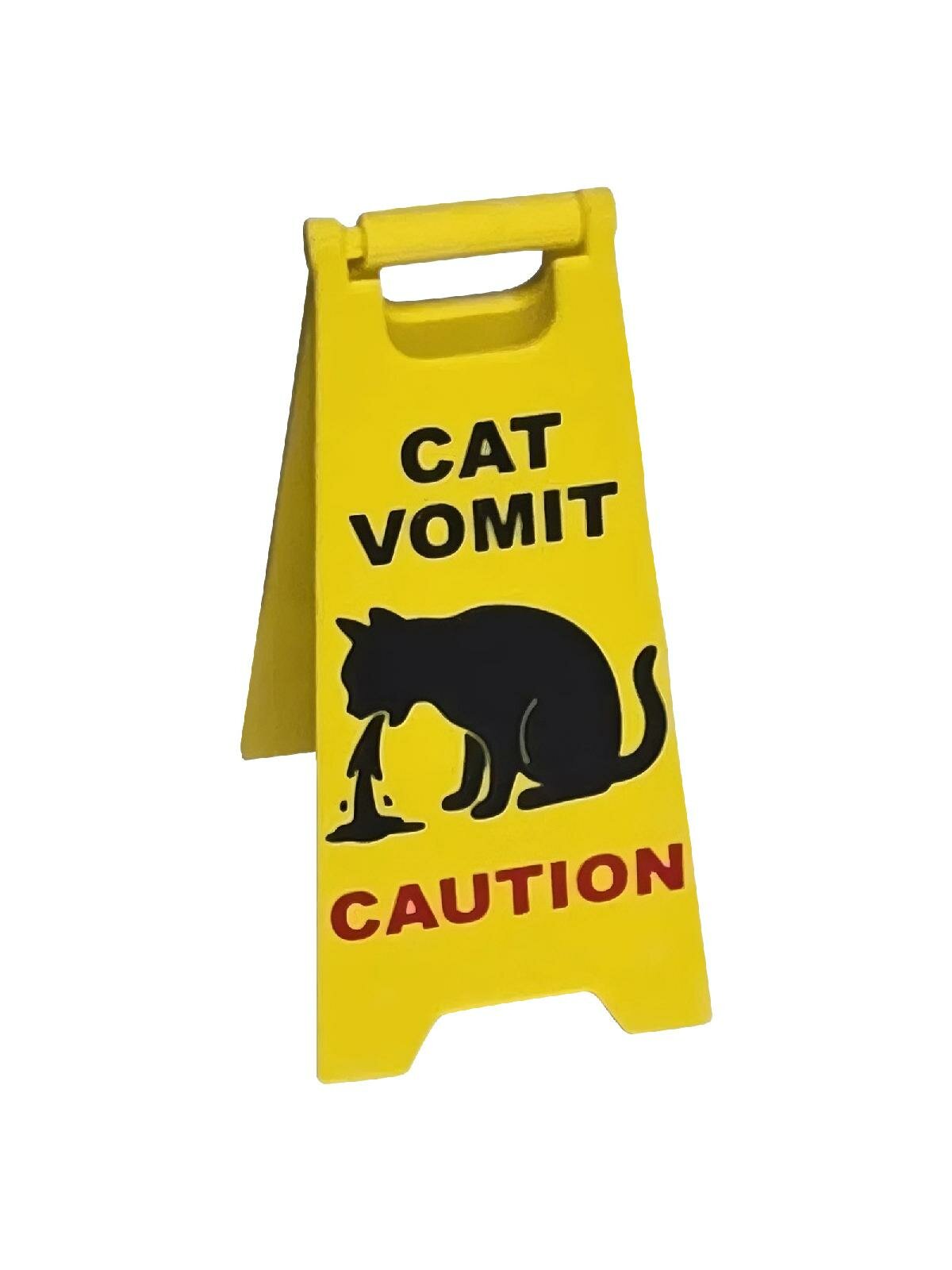 Кошки Блюют Предупреждающие знаки Забавная Новинка Кошки Блюют Предупреждающие знаки Кошек Рвет