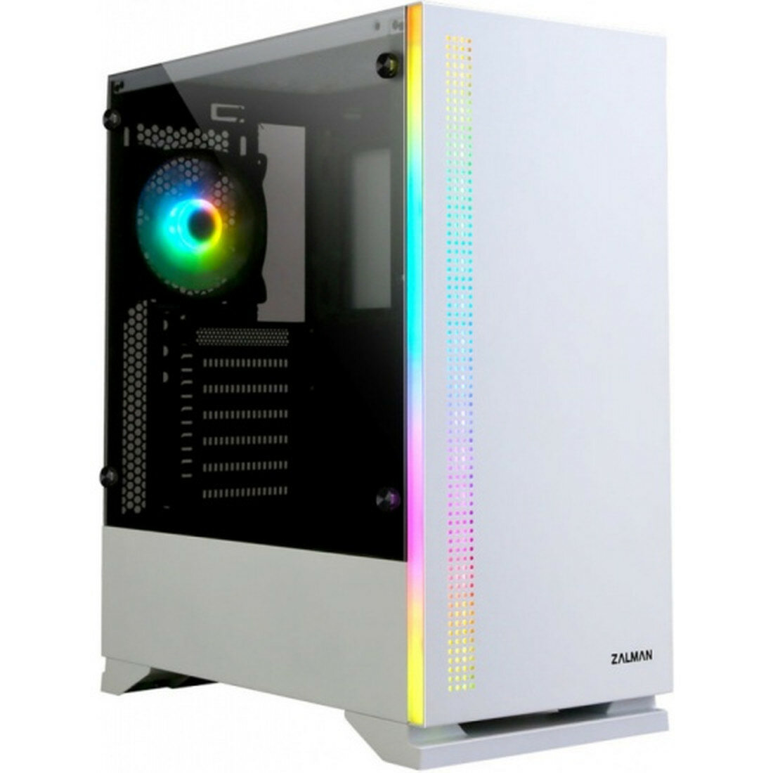 Корпус Zalman S5, ATX, Midi-Tower, боковое стекло, ARGB-подсветка