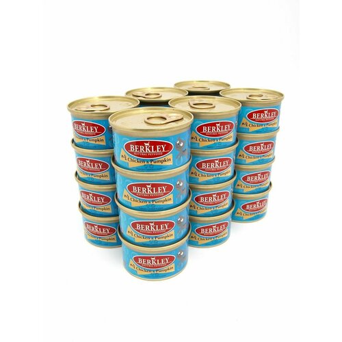 Berkley №4-85 г x 24 шт влажный корм для взрослых кошек, курица с тыквой в соусе, в консервах