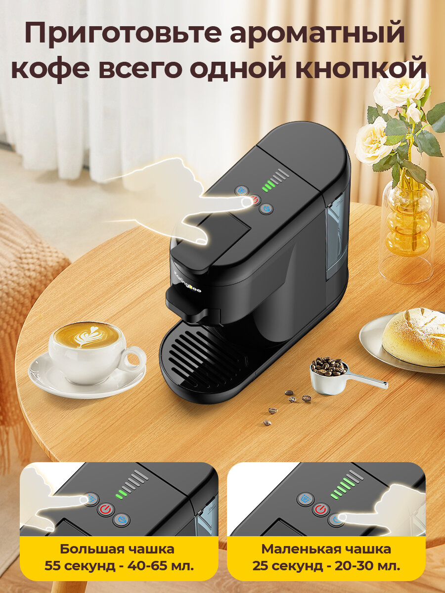 Капсульная кофемашина KaringBee ST-512/(ЕАС)4 в 1/молотый+Nespresso+DG/горячий и холодный кофе — фото 1