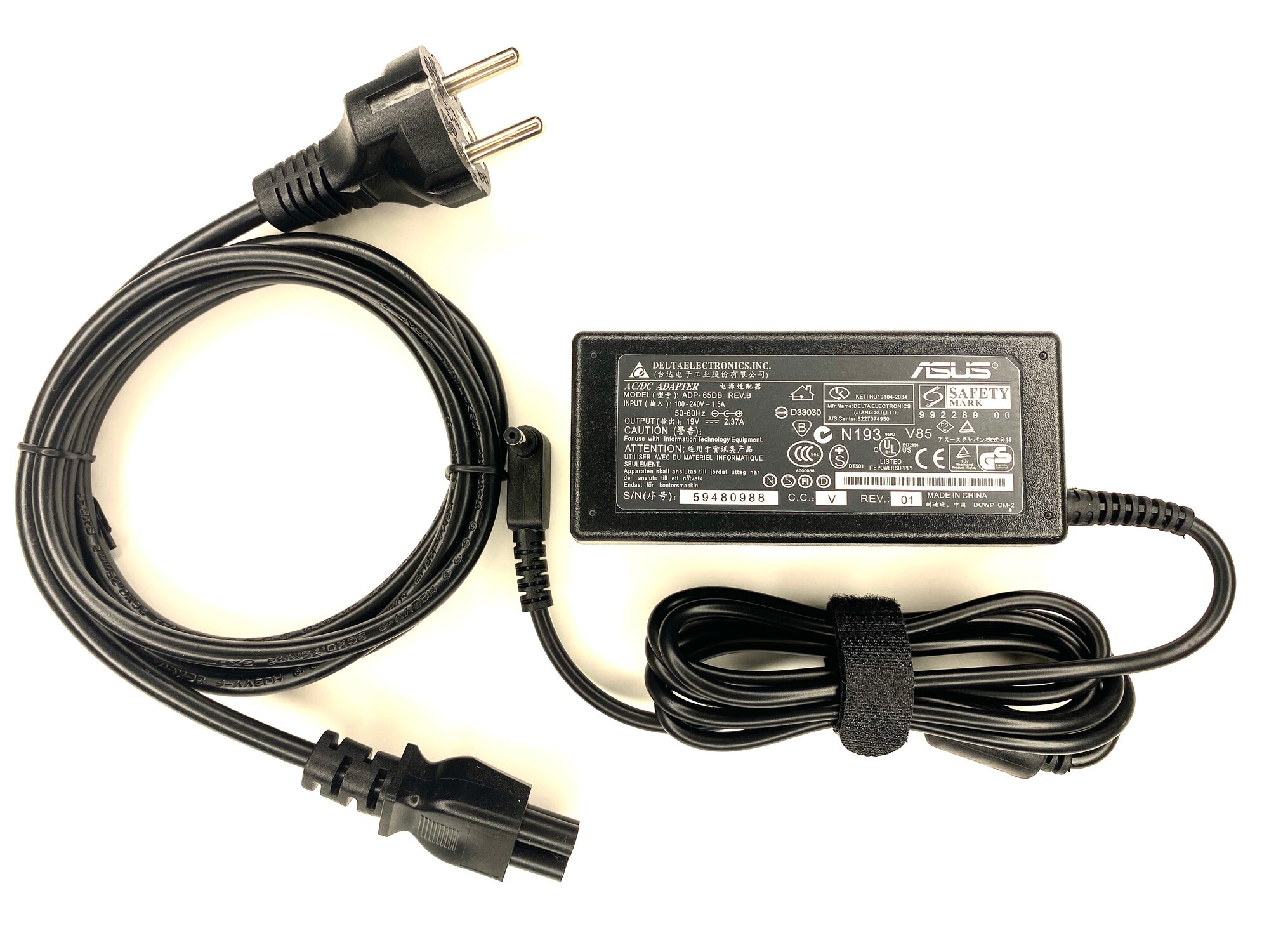 Блок питания для ноутбука Asus 19V 2.37A (4.0-1.35) 45W, совместимый