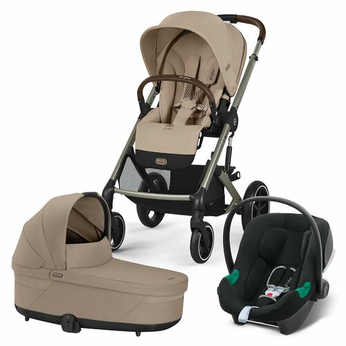 фото Коляска 3в1 cybex balios s lux, цвет almond beige tpe / volcano black / 2025 (бежевый), артикул производителя 524002507