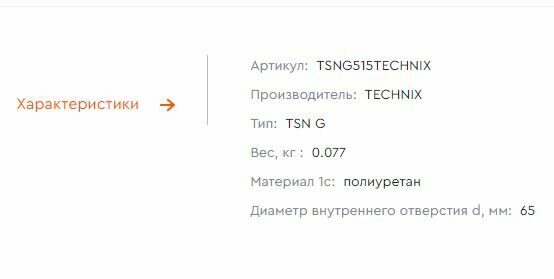 Уплотнение TSNG515 TECHNIX (4 полукольца) — фото 1