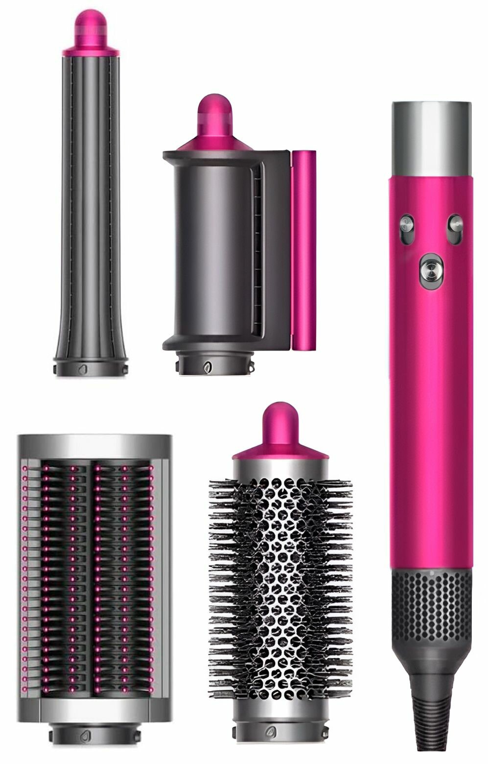 Фен для волос SenCiciMen Multifunction Hair Styler X9 EU Rose Red (4 насадки)