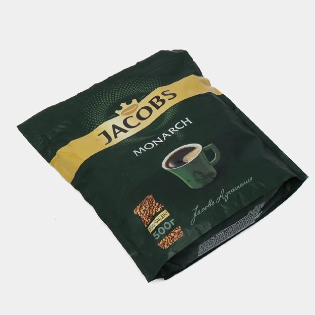 Растворимый кофе Jacobs Monarch, вкус насыщенный, аромат богатый, вес 500 гр. — фото 1