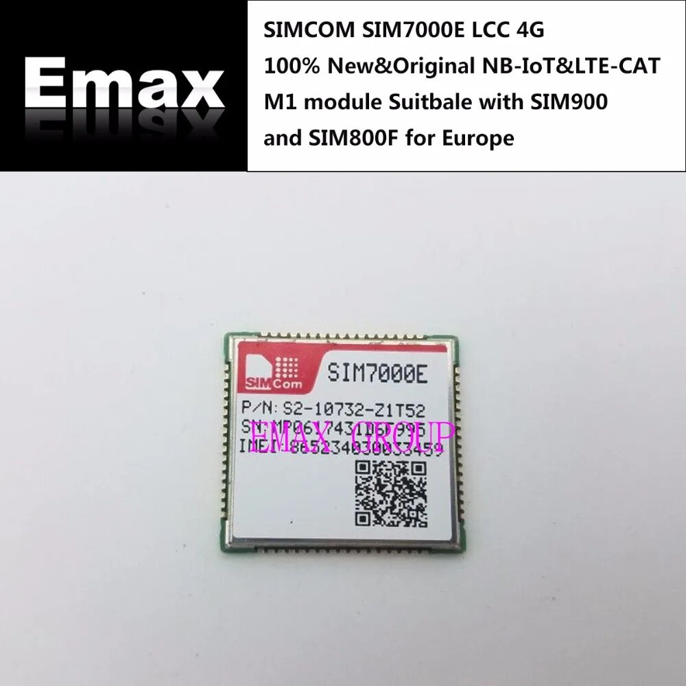 SIMCOM SIM7000E B3/B8/B20/B28 LCC 4G 100% новый и оригинальный модуль SIM7000E NBIoT&LTE-CAT M1 Подходит для SIM900 и SIM800F для Европы