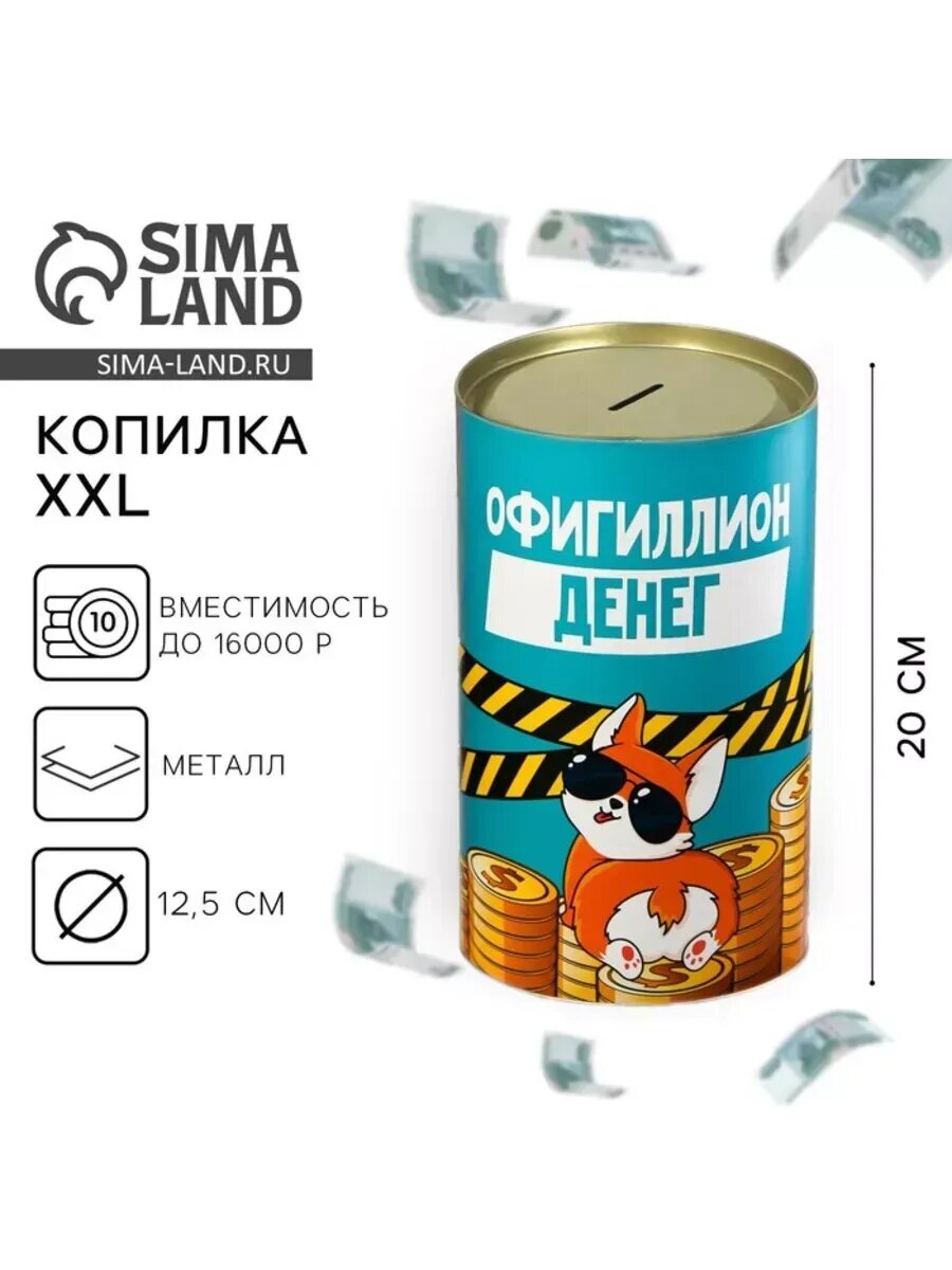 Копилка XXL для денег 20 х 12,5 см