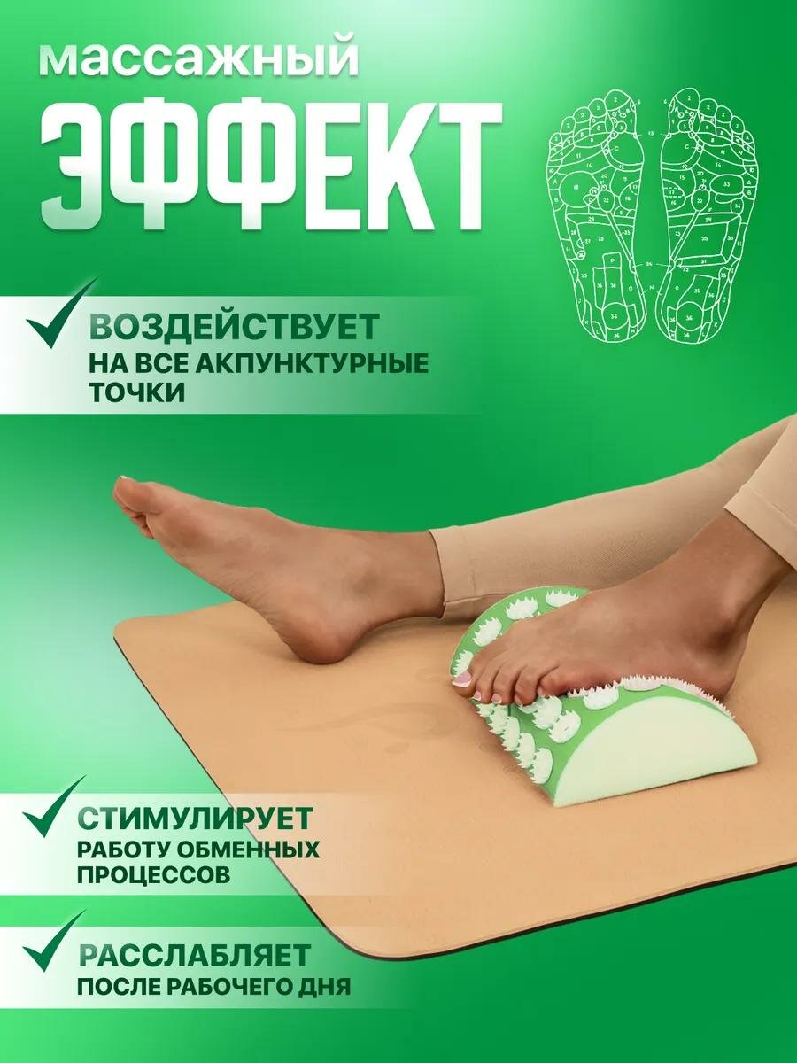 Аппликатор Кузнецова комплект, 144 колючки, спантекс, зелёный, 260 х 560 мм + валик 140*230 1085028 — фото 1