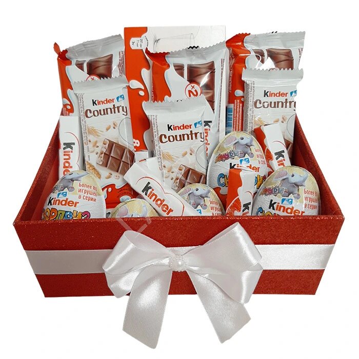 Подарочный набор LAKRES Kinder Mix, молочный шоколад в подарочной коробке