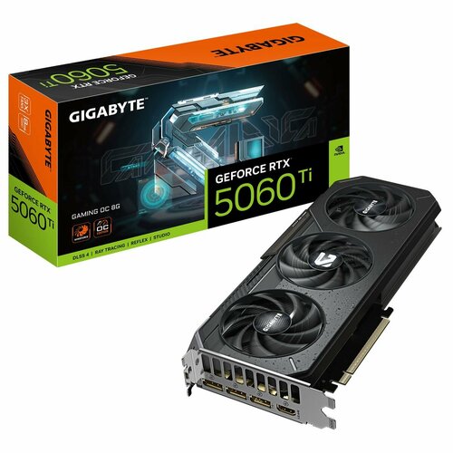 Видеокарта Gigabyte RTX5060Ti GAMING OC 8GB GDDR7 128bit 3xDP HDMI 3FAN RTL 56595₽