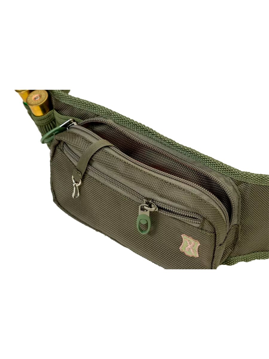 Патронташ поясной открытый Скандинавия с подсумком для хранения аксессуаров и мелочей — фото 1