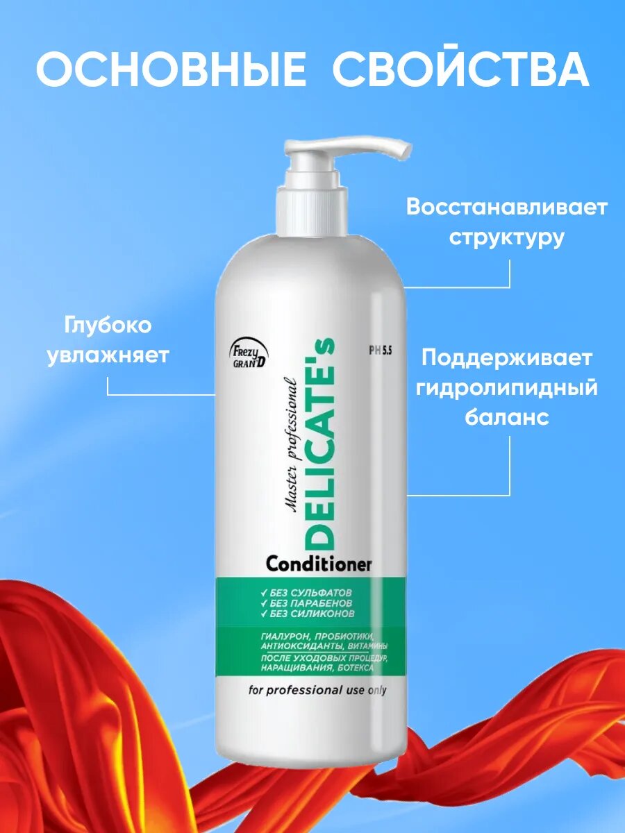 Кондиционеры Для Волос Кондиционер для волос Frezy Grand бессульфатный увлажняющий 1000 мл