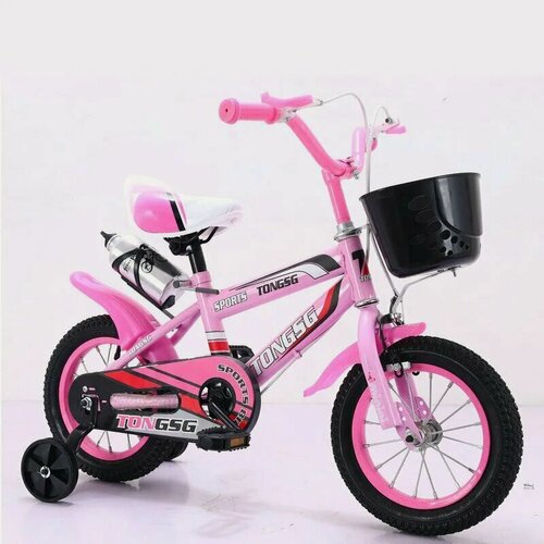 Изображение товара Детский велосипед N366, для девочек, от 2 до 10 лет, розовый, сталь, надувные шины