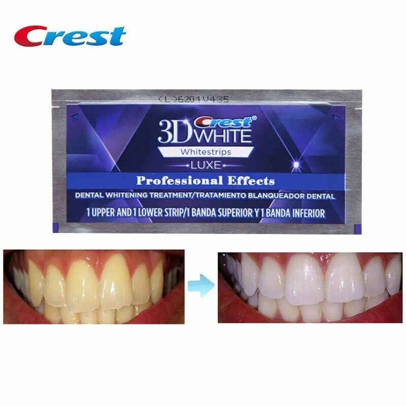 Изображение Crest 3D Whitestrips, полоски для отбеливания зубов с профессиональным эффектом, 5 пакетиков
