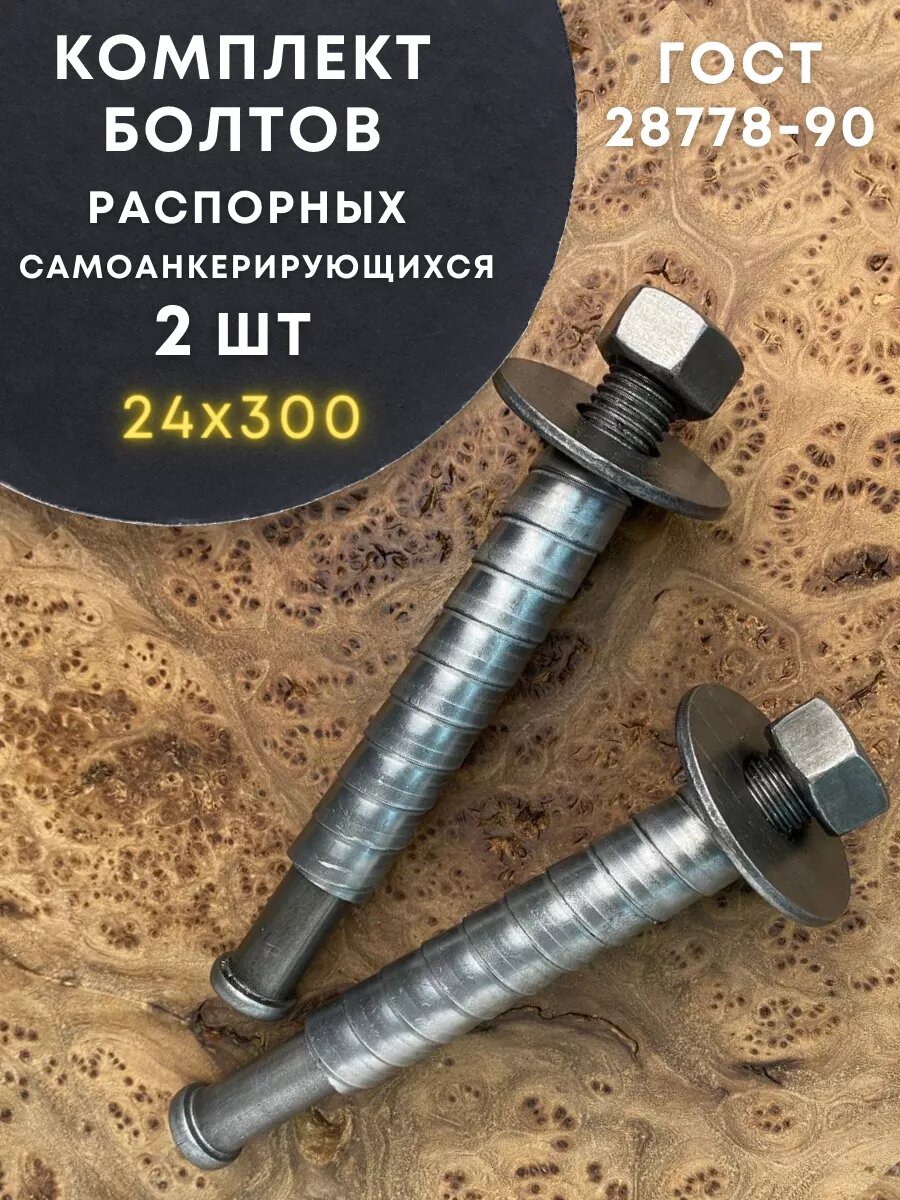 Болт БСР самоанкерирующийся распорный 24х300, 2 шт 28778-90