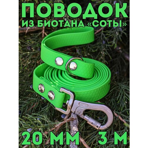 Поводок для собак средних и крупных пород биотановый, 20мм 3м DOG JOYS
