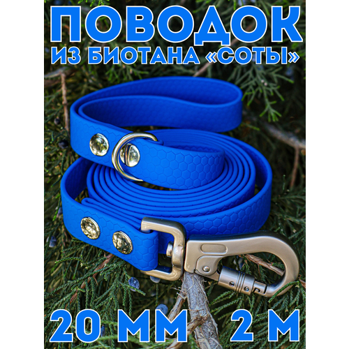 Поводок для собак средних и крупных пород биотановый, 20мм 2м DOG JOYS