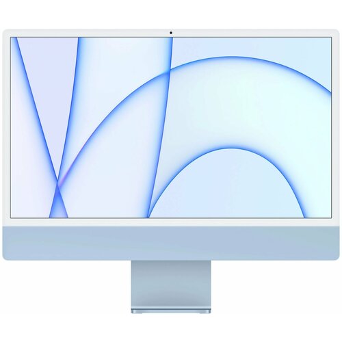 Моноблок Apple iMac A2438 24 Retina Apple M1 8 core DDR4 8ГБ SSD 256 Apple macOS синий mgpk3ca 129990₽