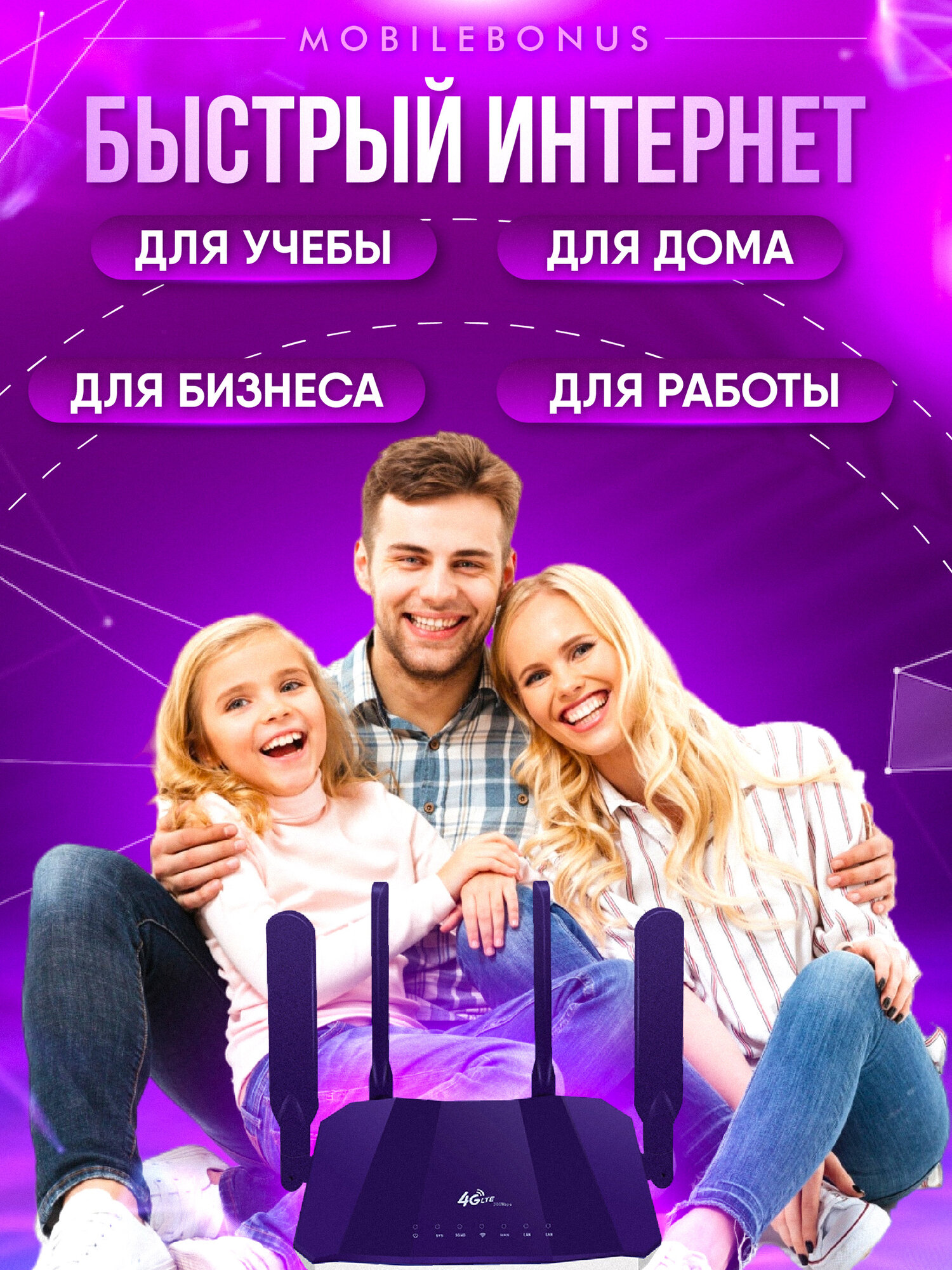 Роутер wi-fi с сим картой 4g, 300Mbps, B818 Беспроводной, модем — фото 1