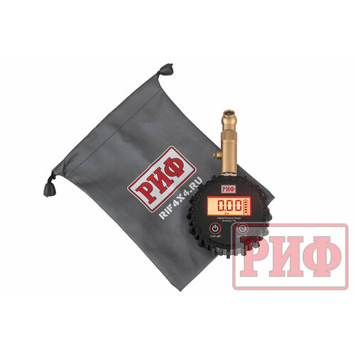 Манометр РИФ 03-7 атм с подсветкой питание от батареек AAA черный 1800₽