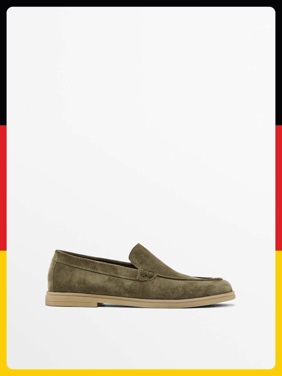 Лоферы Massimo Dutti, размер 41EU, хаки