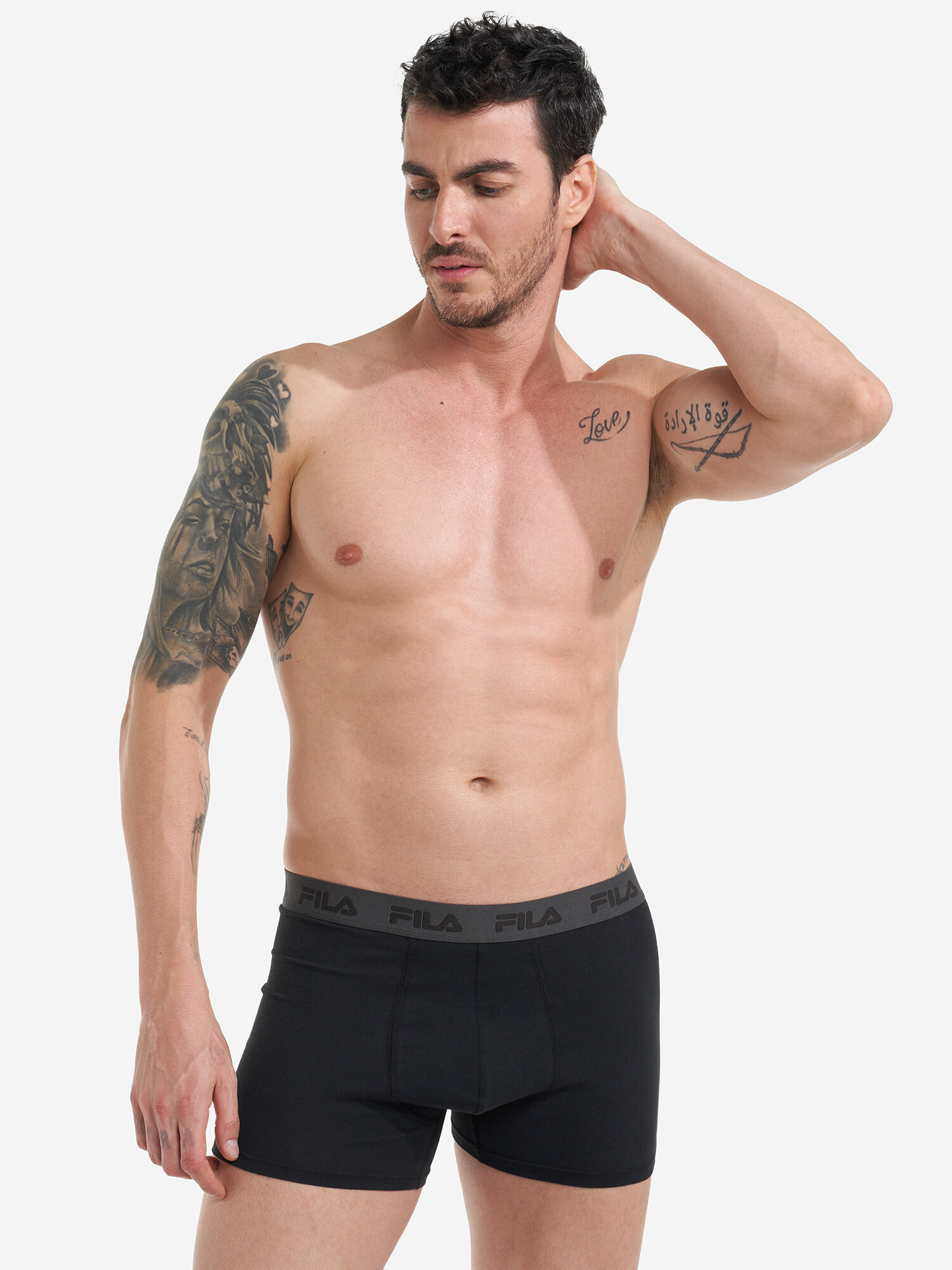 Трусы Fila, размер 50, черный/серый — фото 1