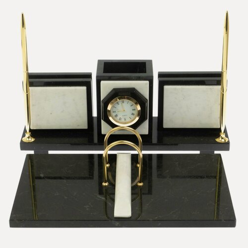 Изображение товара Настольный набор "Офисный" для канцелярских принадлежностей камень мрамор 129510