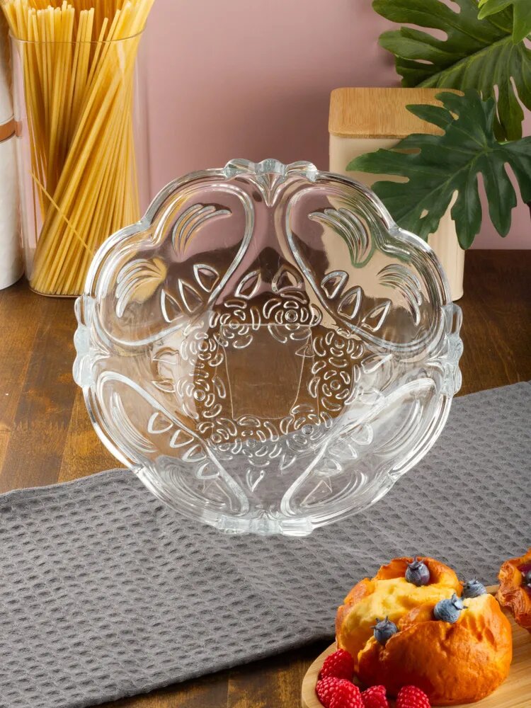 Салатник ISFAHAN «KOKAB», 1,75 л, стеклянный, для сервировки, для посудомоечной машины — фото 1