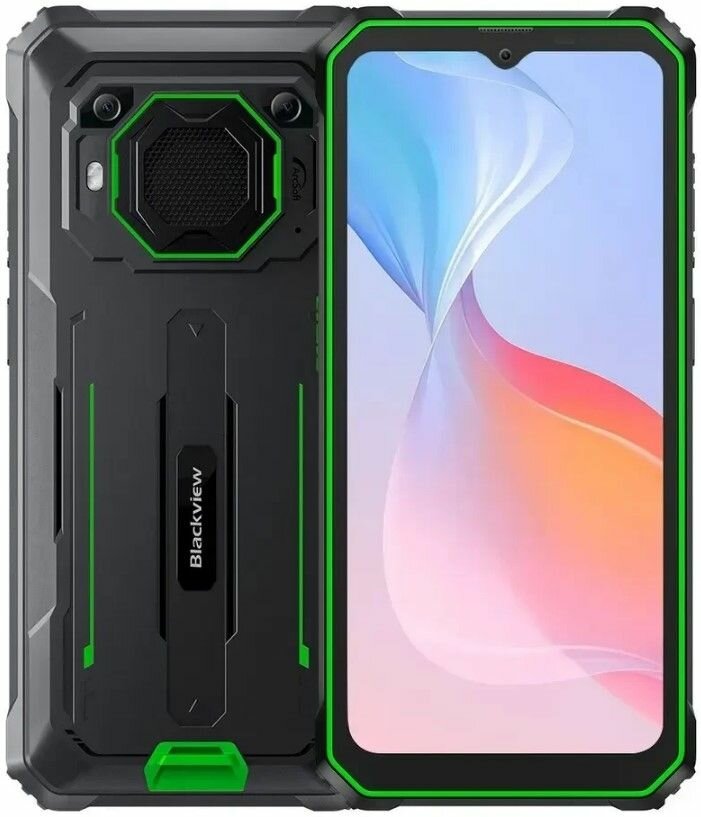 Смартфон Blackview BV6200 Plus 256Gb 8Gb зеленый/черный 3G 4G 2Sim 6.56" IPS 720x1612 And14 16Mpix 8